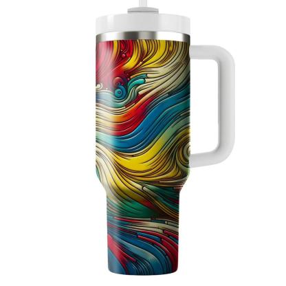 Groovy Ripple Effect  Travel Tumblers