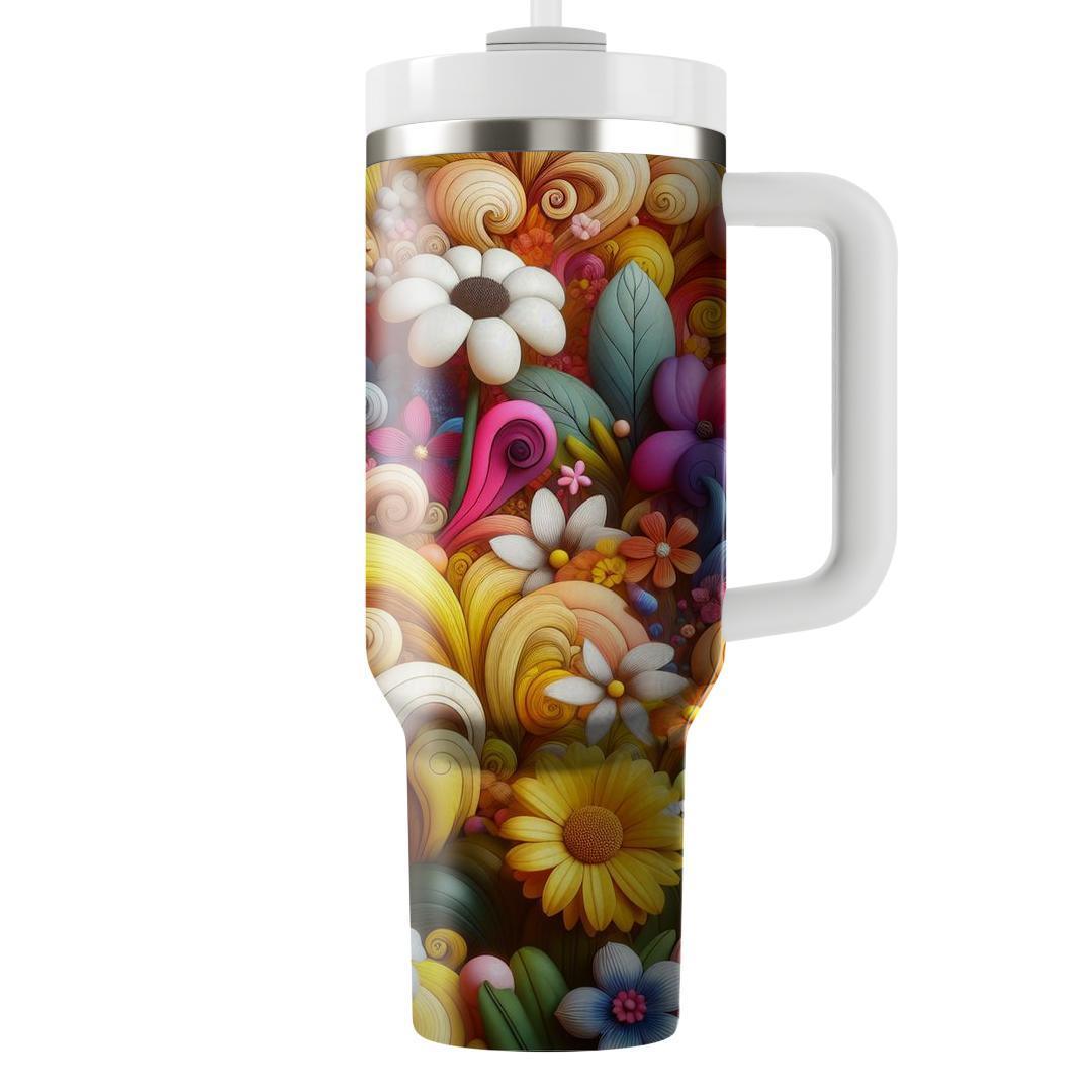 Charming Floral Swirls  Insulated Tumblers