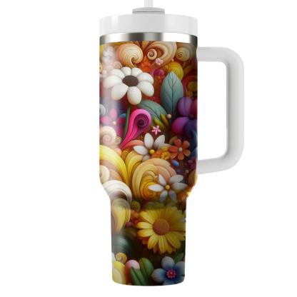 Charming Floral Swirls  Insulated Tumblers