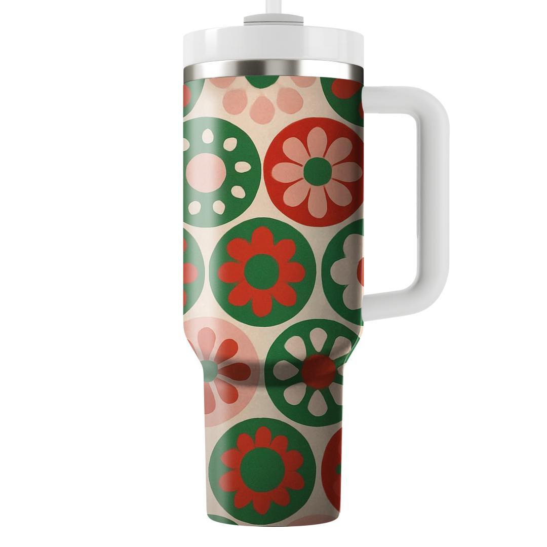 Circular Floral Medley Unique Tumblers