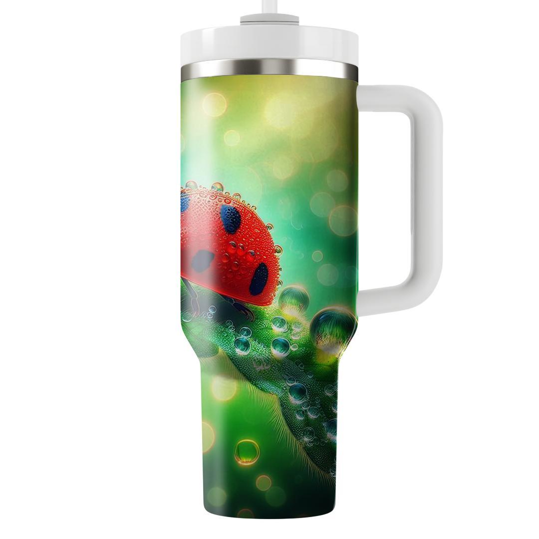 Charming Ladybug Meadow  Tumblers With Lids