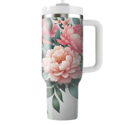 Charming Peony Garden  Tumblers With Lids