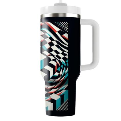 Retro Checkerboard Illusion  Tumblers For Gifts