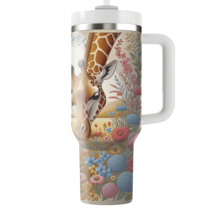 Charming Giraffe Meadow  Tumbler Cups