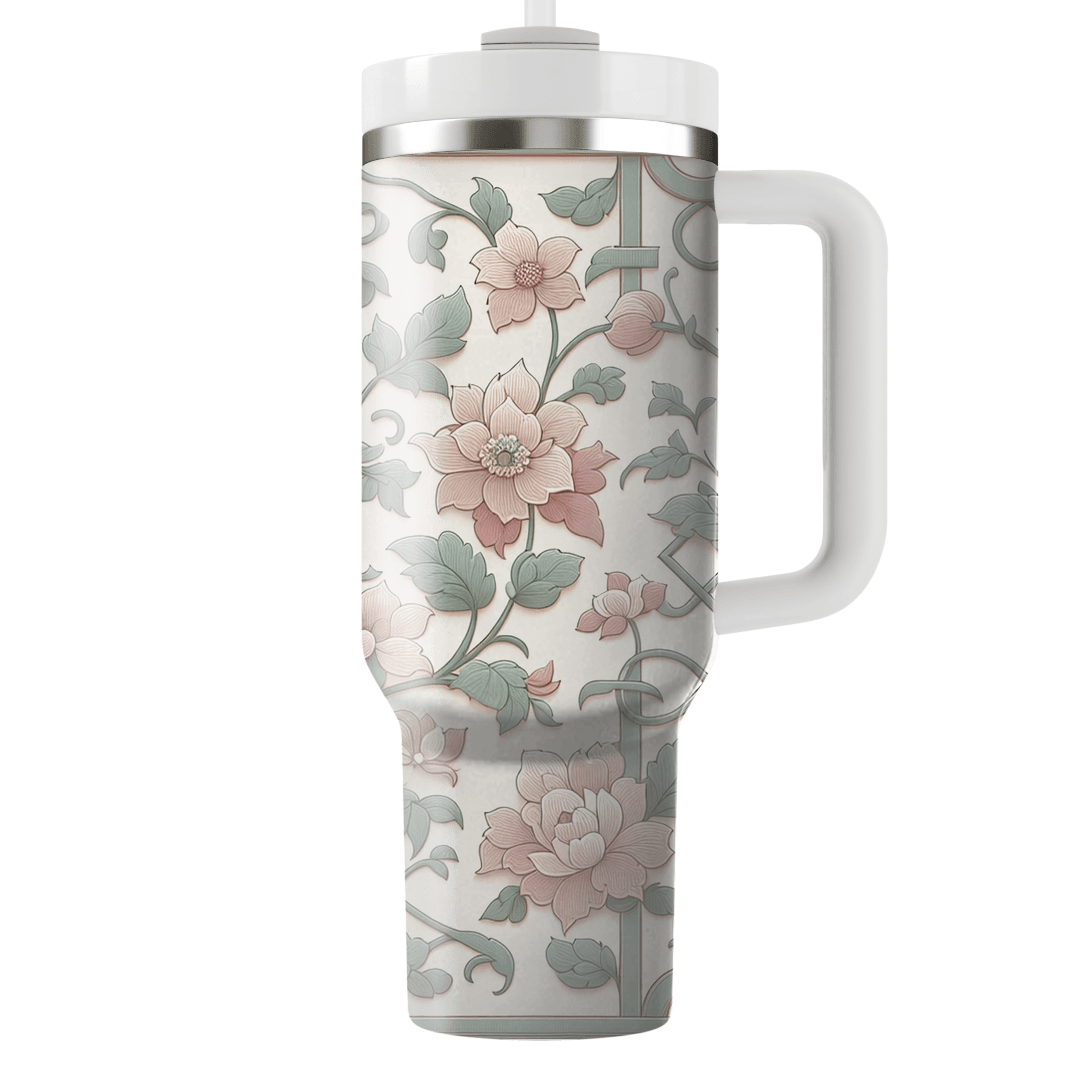 Elegant Floral Trellis Custom Tumblers