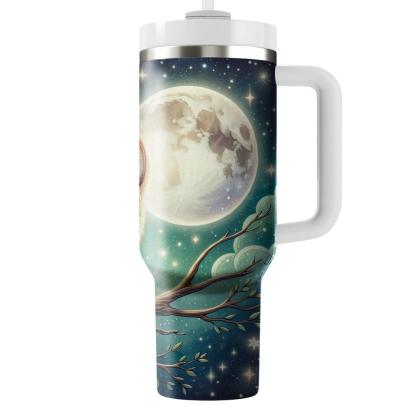 Charming Owl Night Sky  Tumblers With Lids