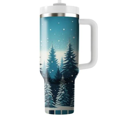 Winter Pines  Travel Tumblers