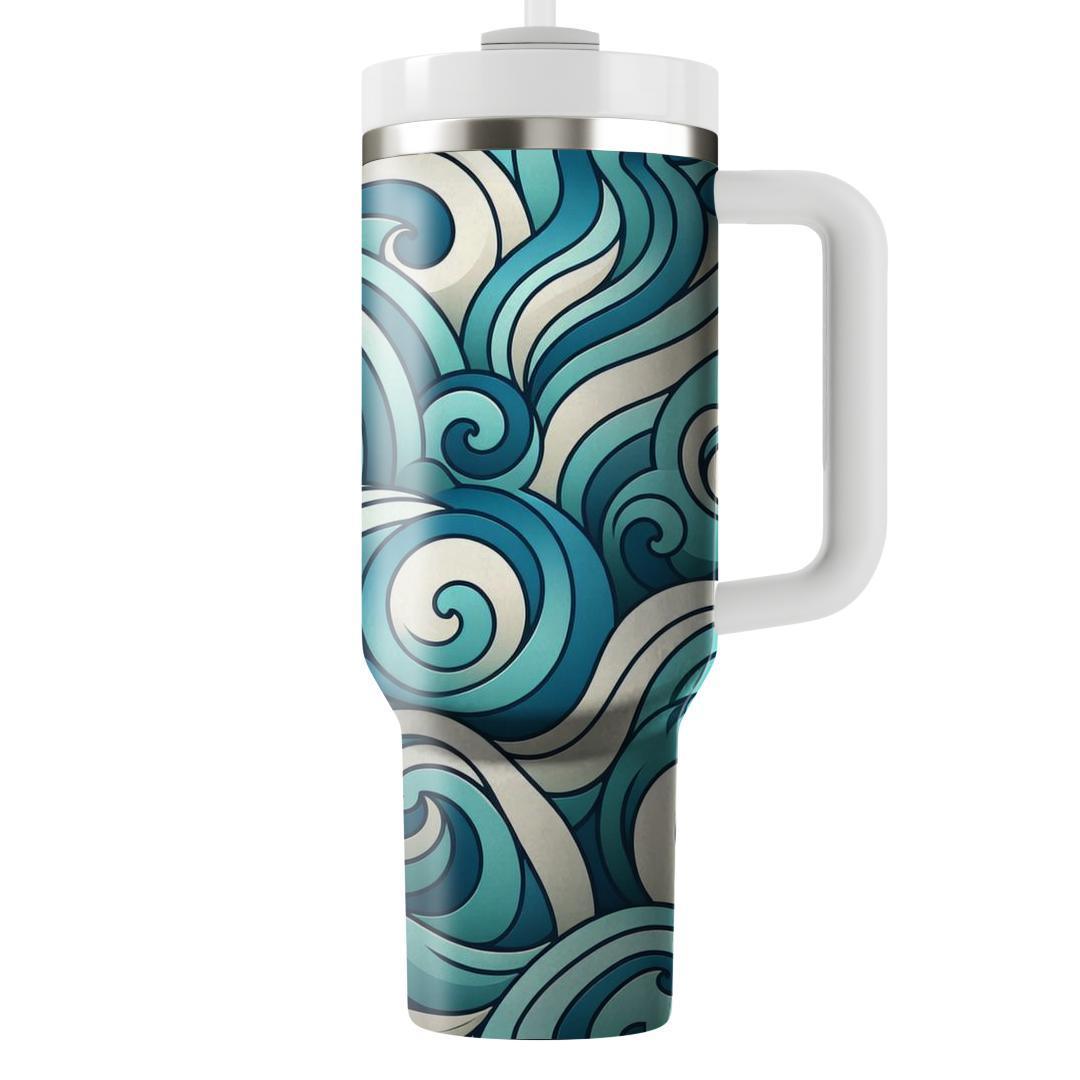 Oceanic Wave Elegance  Tumblers For Gifts