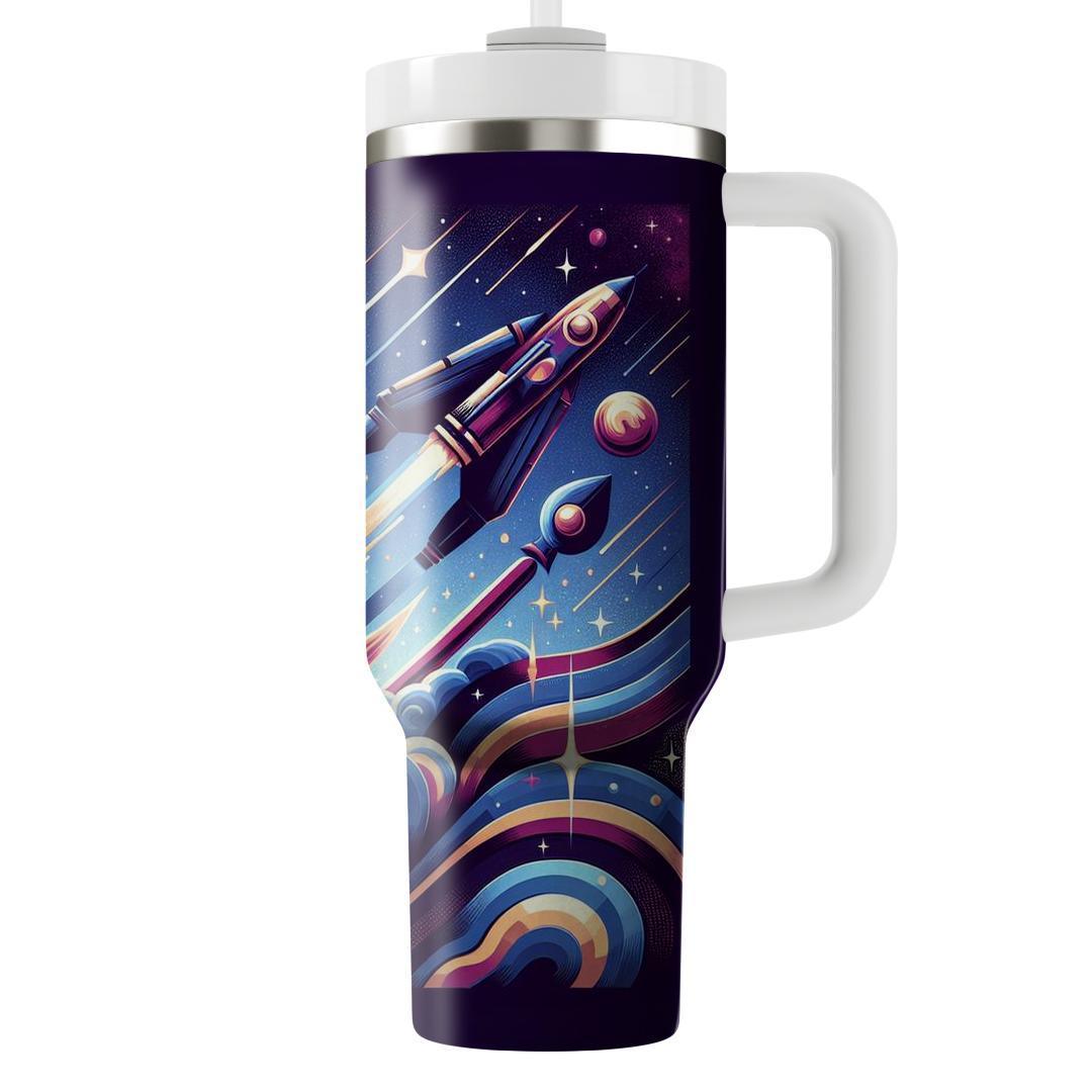 Cosmic Retro Pattern  Personalized Tumblers