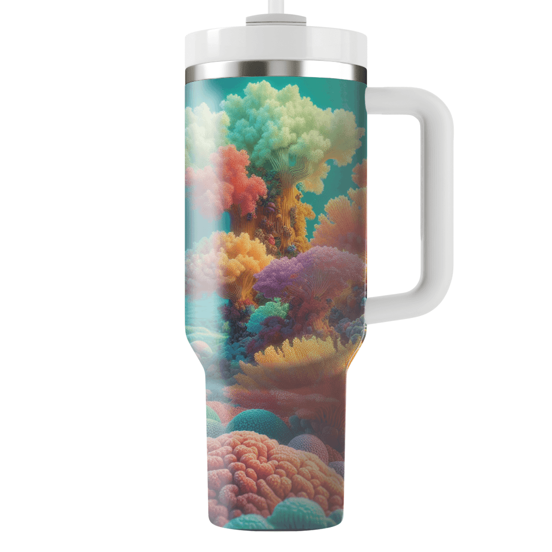 Vivid Coral Reef Seahorse  Decorative Tumblers