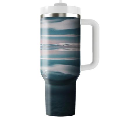 Tranquil Swan Reflection  Travel Tumblers