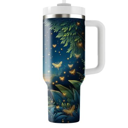 Luminous Firefly Dance  Travel Tumblers