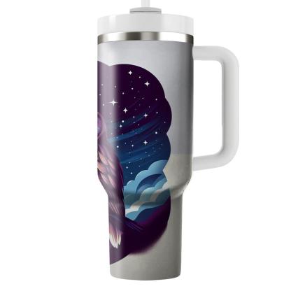 Dreamy Owl Gaze  Travel Tumblers