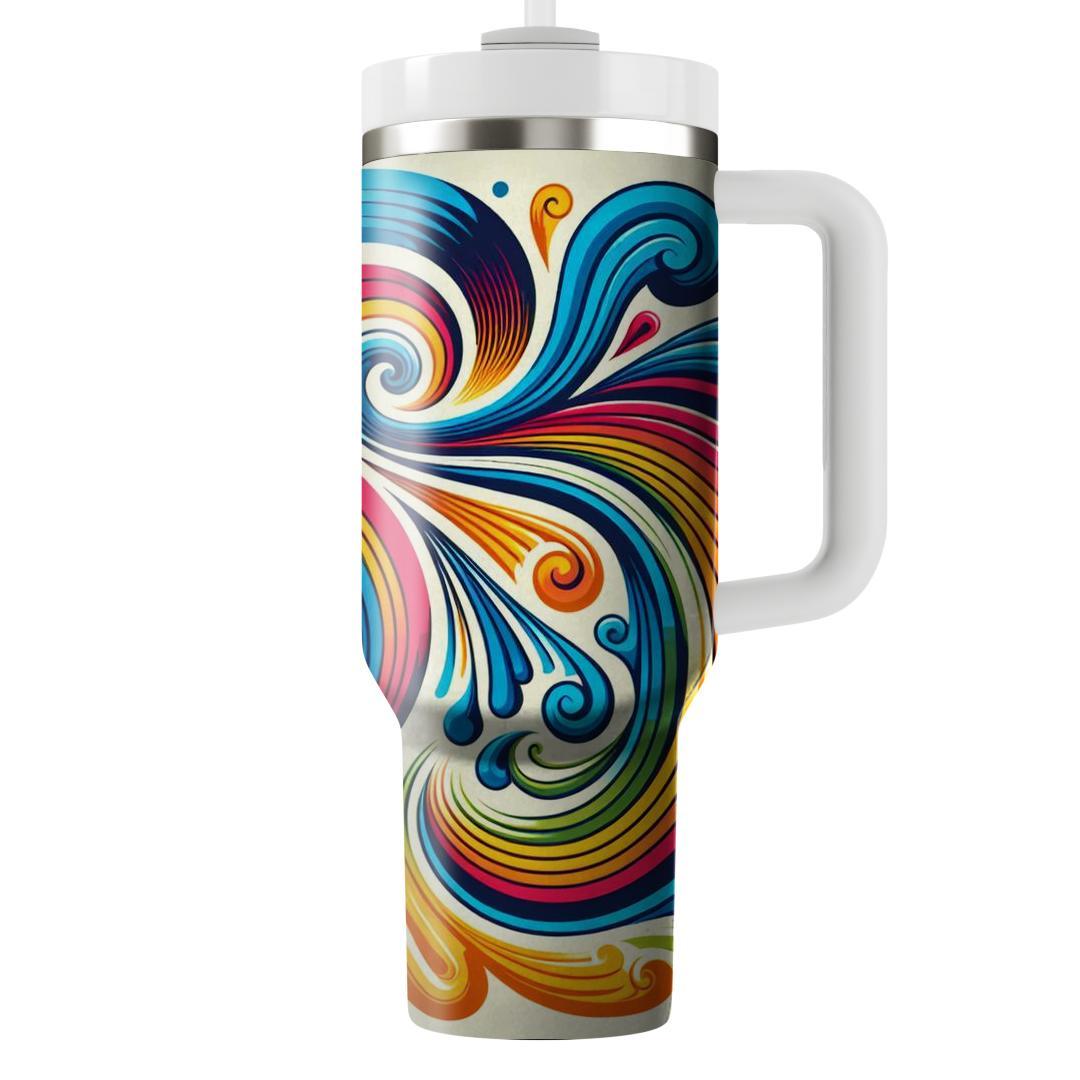  Rainbow Spirals  Travel Tumblers
