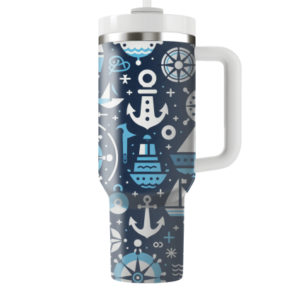 Charming Nautical Theme  Custom Tumblers
