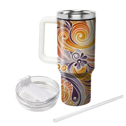 Flower Power Swirls  Custom Tumblers