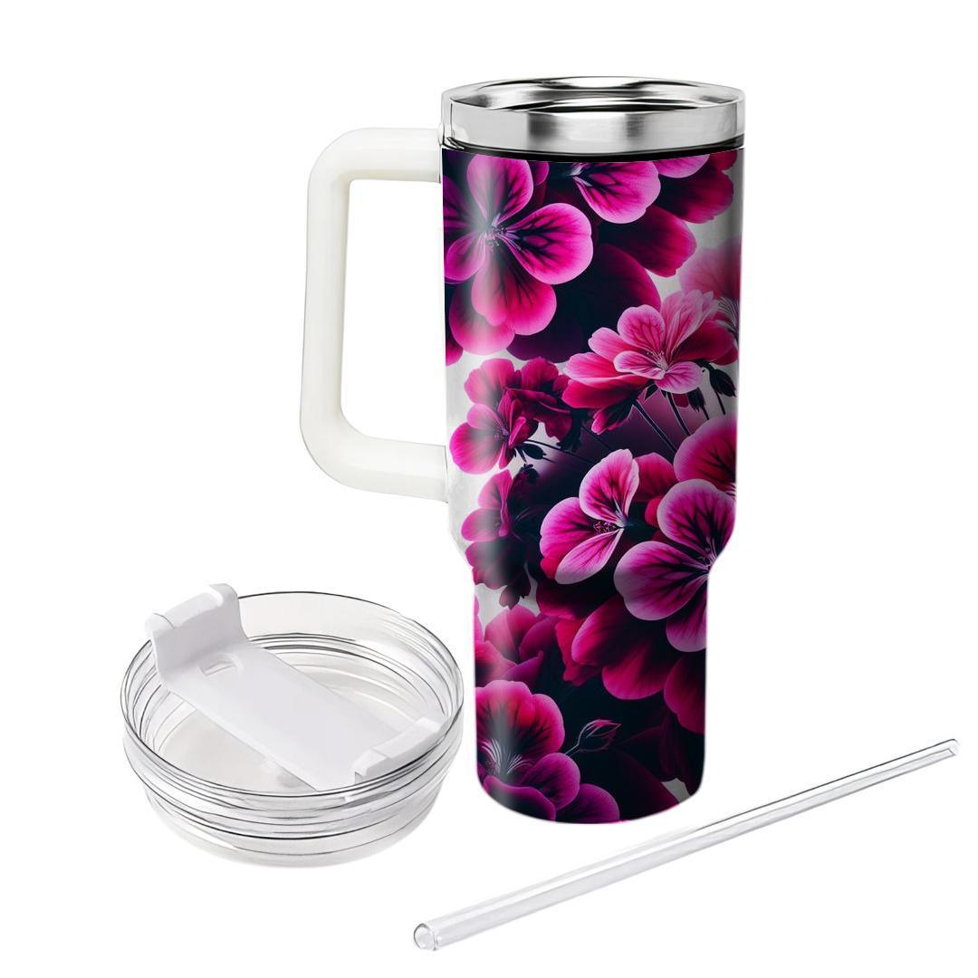 Fuchsia Geranium Delight  Tumbler Cups