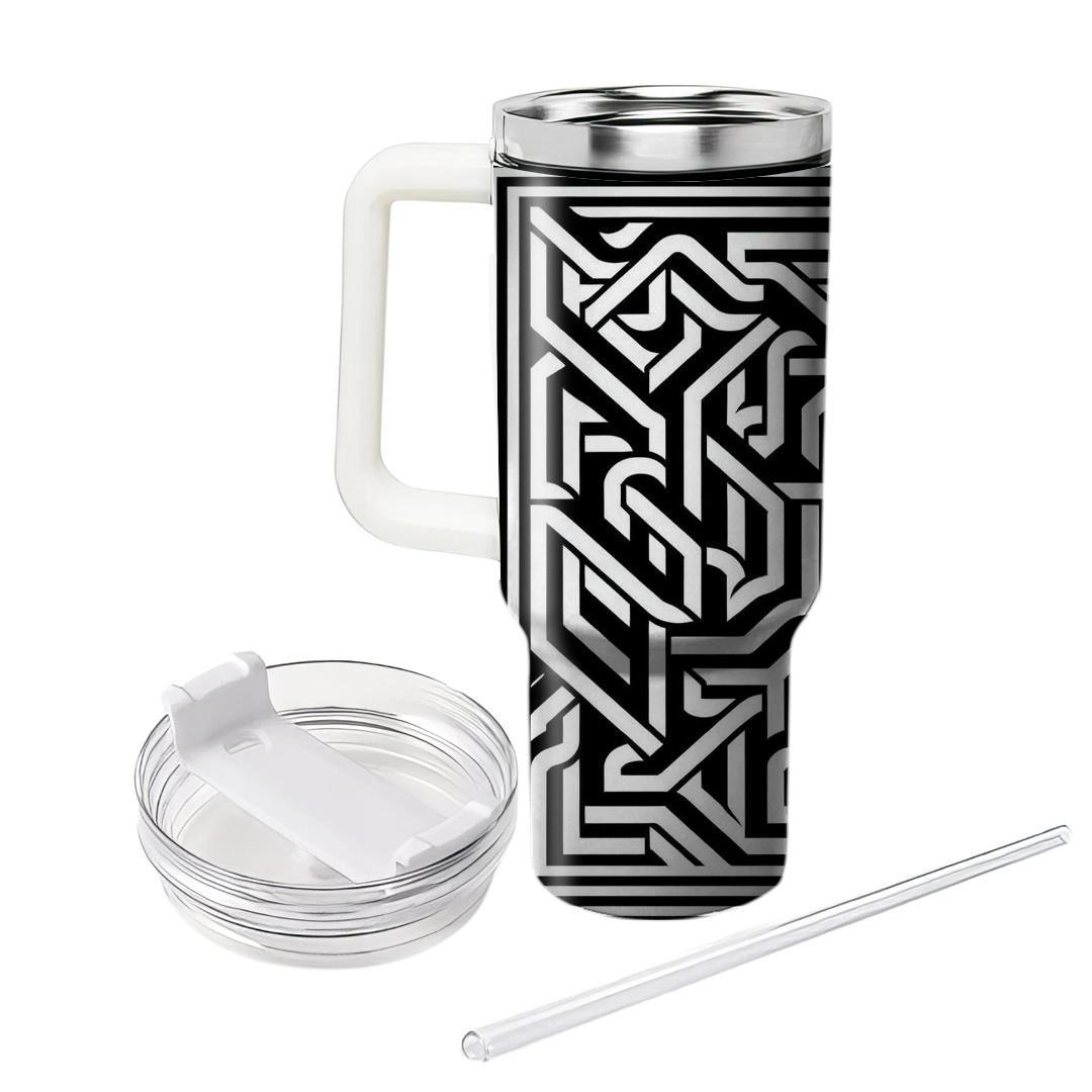 Monochrome Op Art  Custom Tumblers