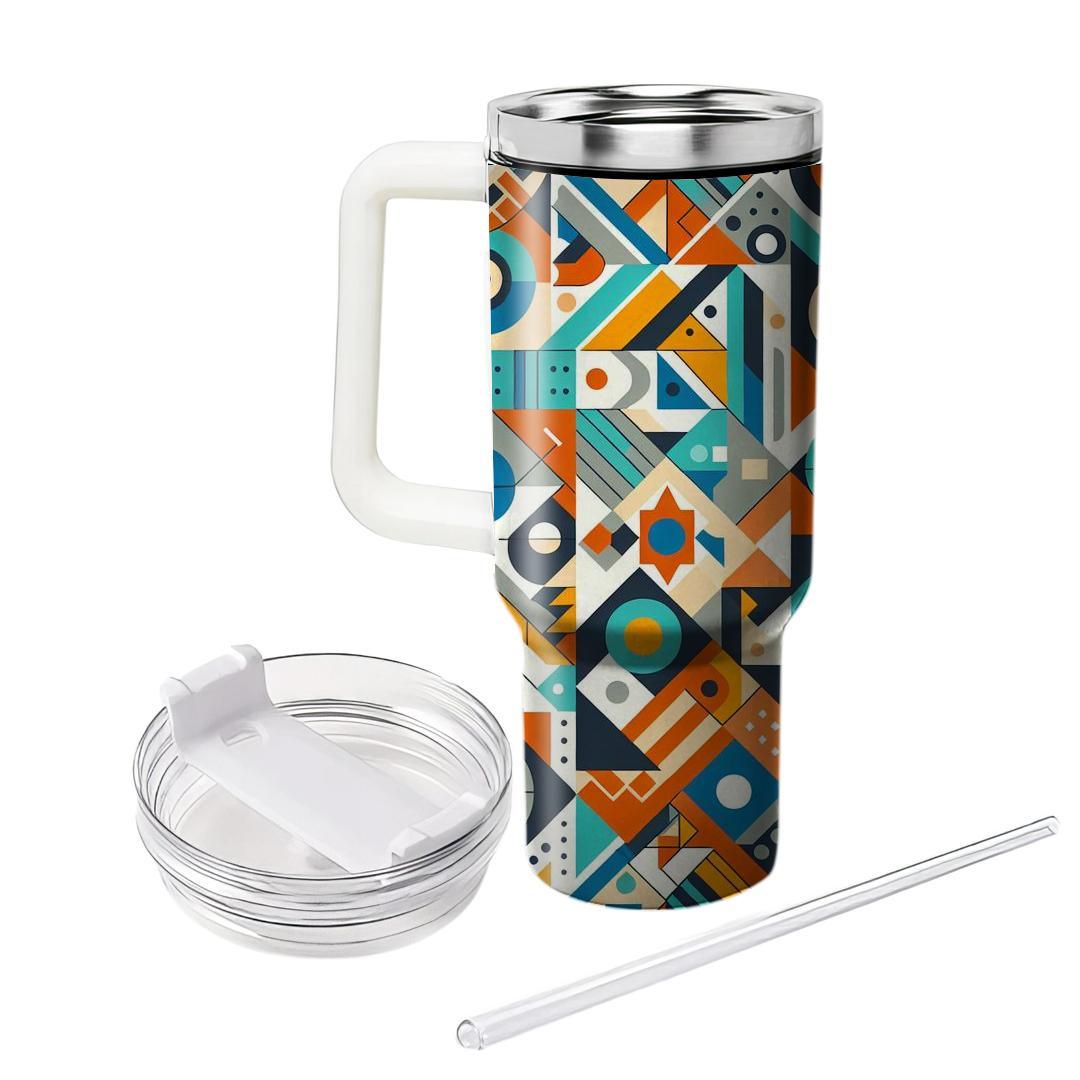 Eclectic Geometric Mix  Tumblers With Lids