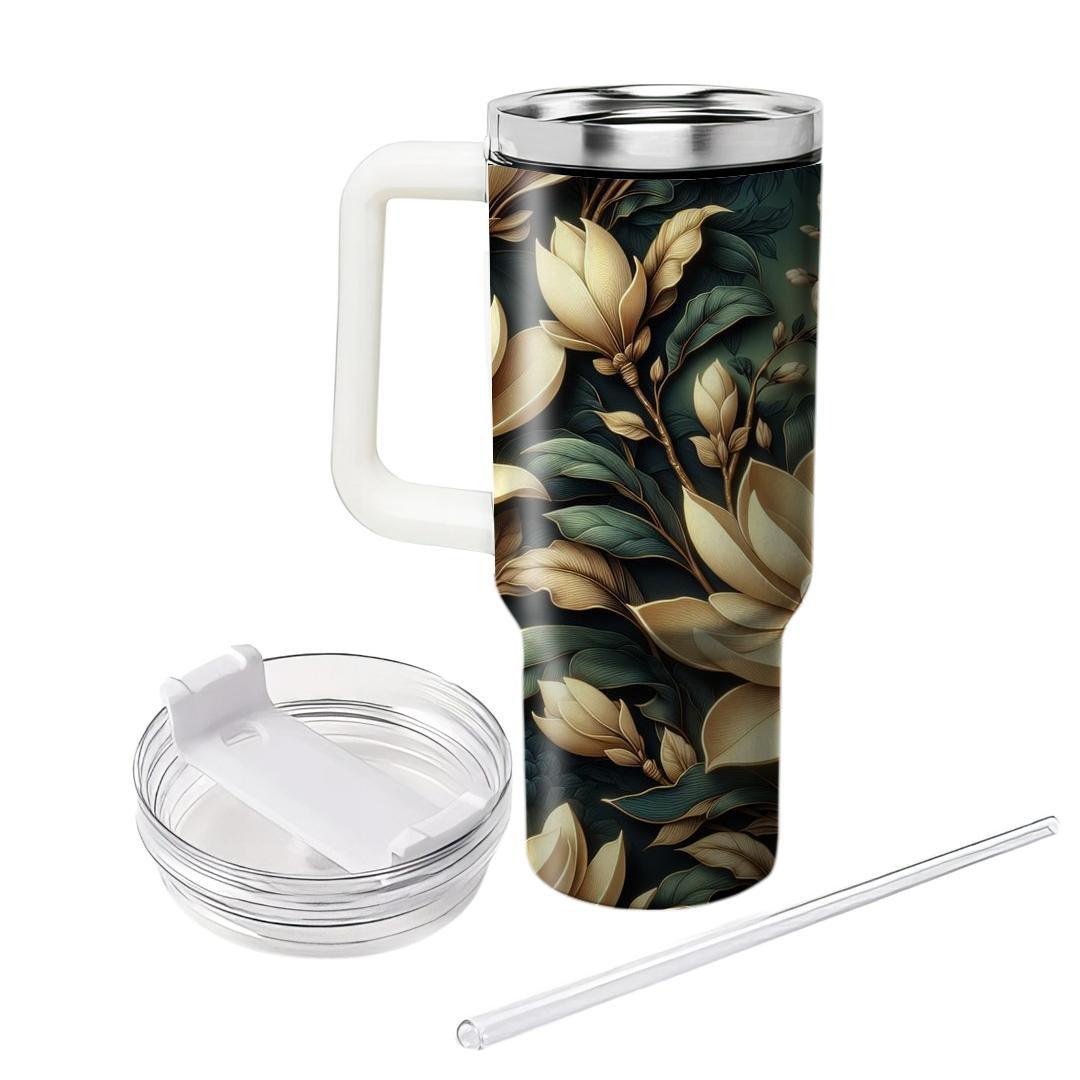 Golden Magnolia Splendor  Tumbler Cups