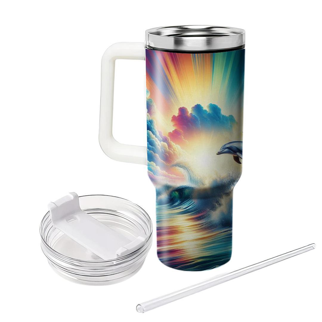 Mystical Dolphin Dive  Travel Tumblers