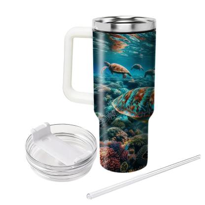 Undersea Turtles Harmony  Travel Tumblers