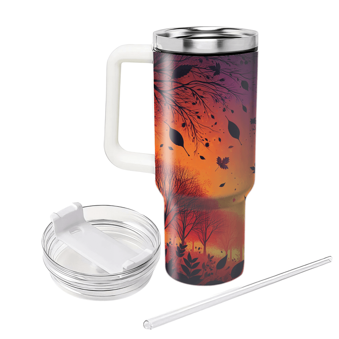 Autumn Sunset Bliss  Tumblers With Lids