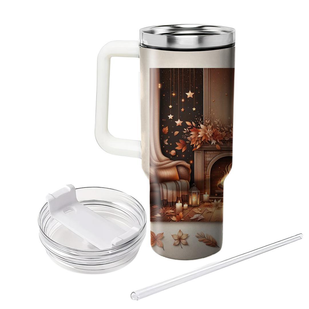 Autumn Cozy Night  Travel Tumblers