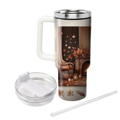 Autumn Cozy Night  Travel Tumblers