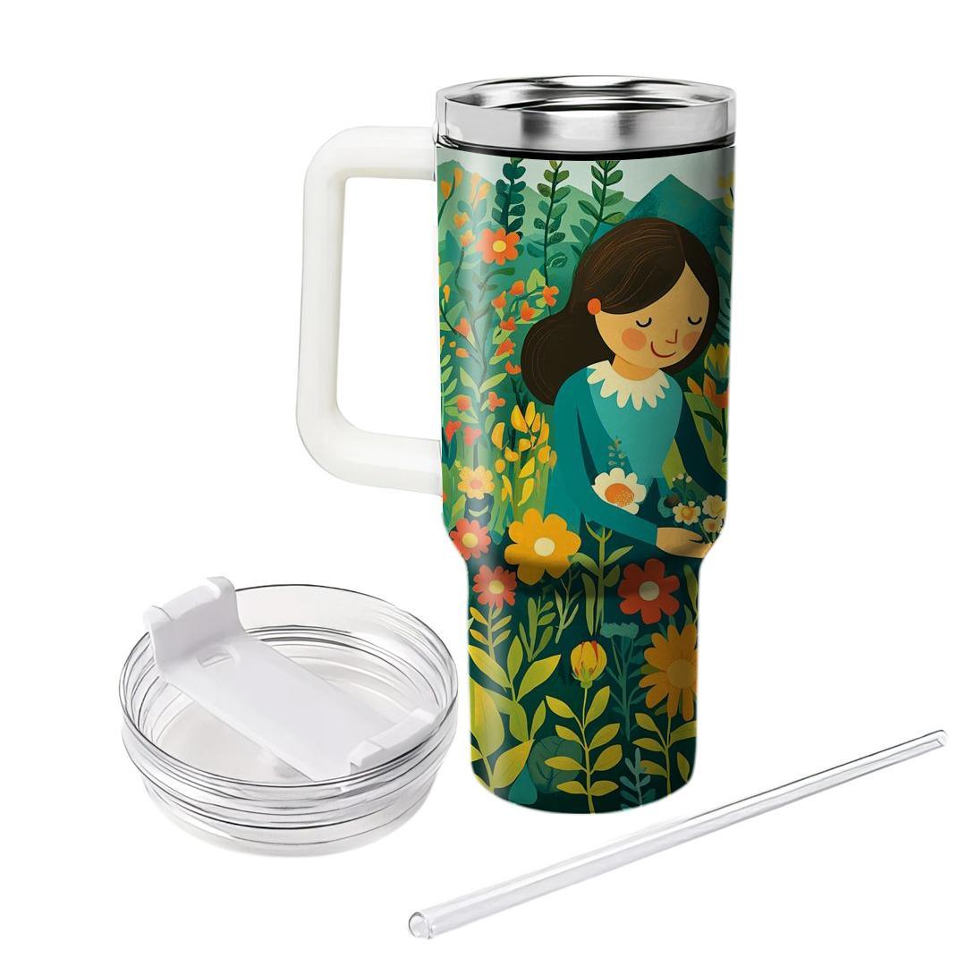The Garden Of Memories: A Mother’s Love Cultivating Growth Tumblers With Lids