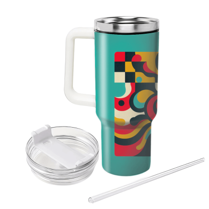 Funky 70s Checkerboard  Travel Tumblers