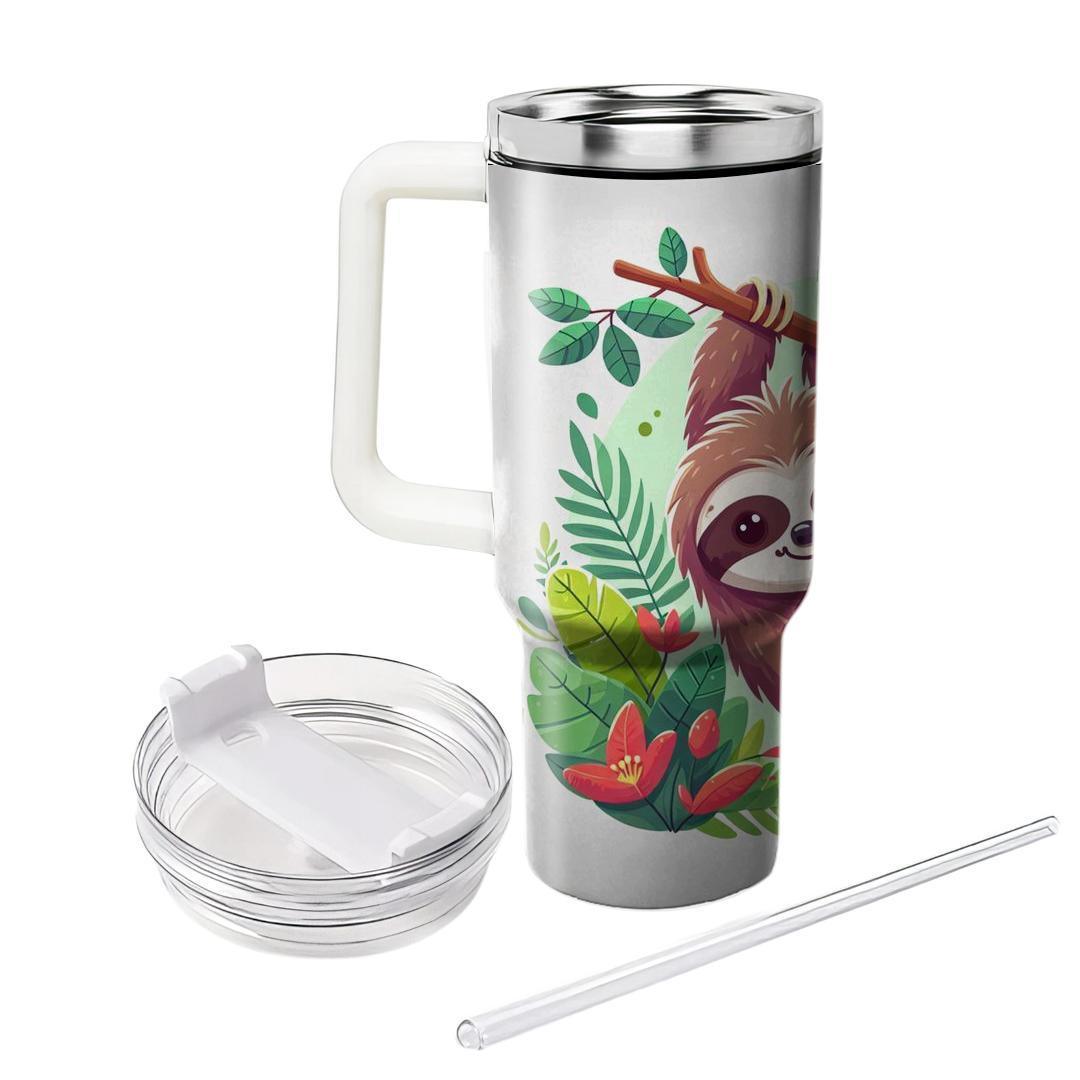 Whimsical Sloth  Tumblers With Lids