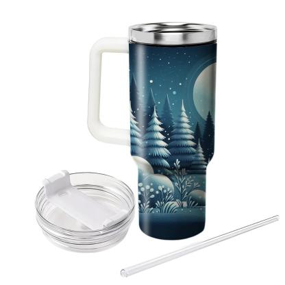 Winter Frosty Woodland  Travel Tumblers