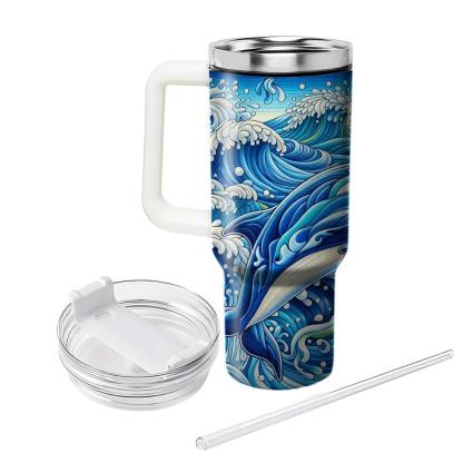 Funky Dolphin Dance  Travel Tumblers