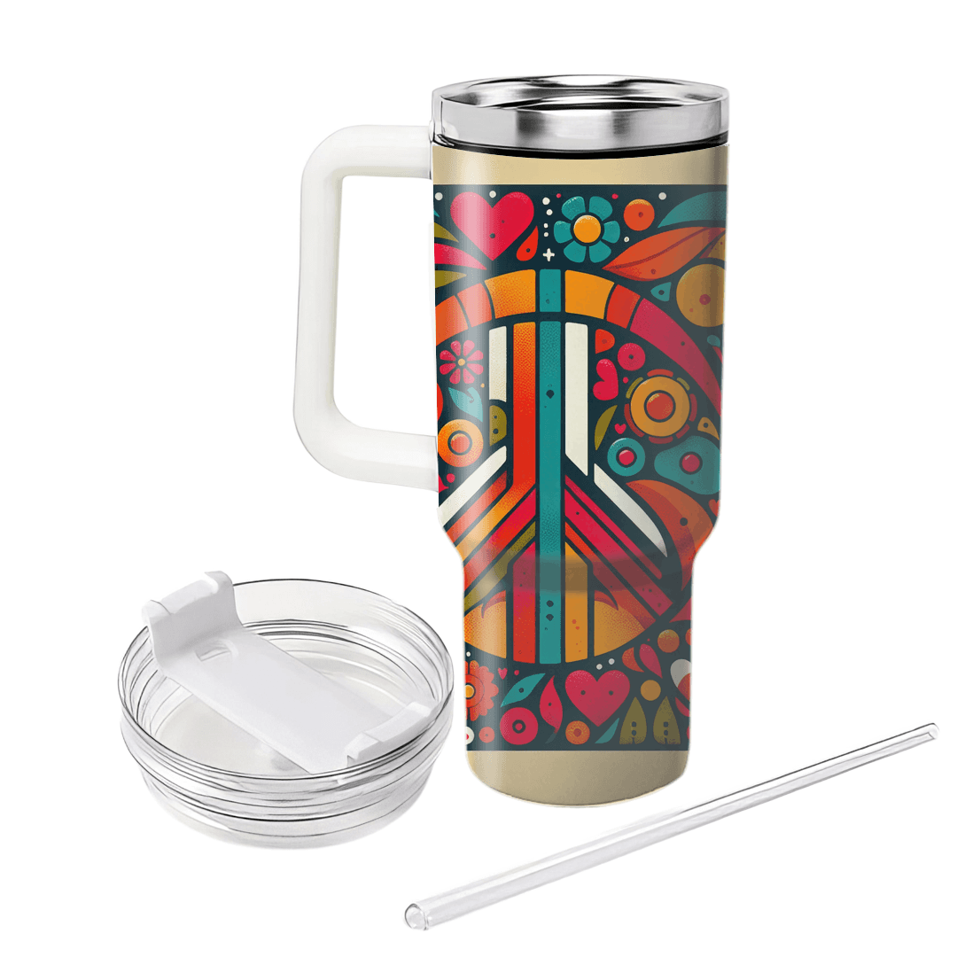 Funky Peace Signs  Custom Tumblers