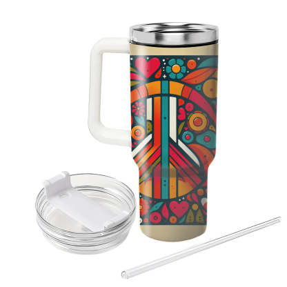 Funky Peace Signs  Custom Tumblers