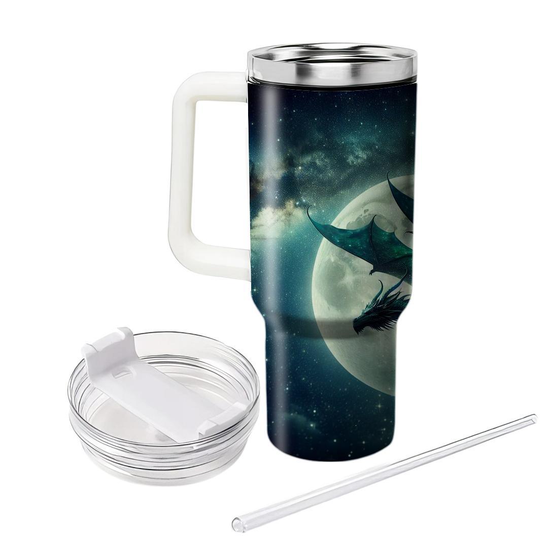 Mystical Dragon Night Sky  Travel Tumblers