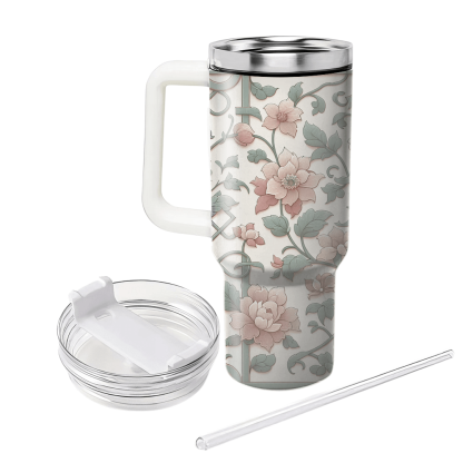 Elegant Floral Trellis Custom Tumblers