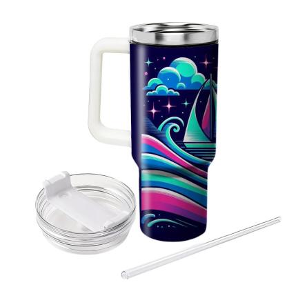 Neon Nautical  Tumblers With Lids