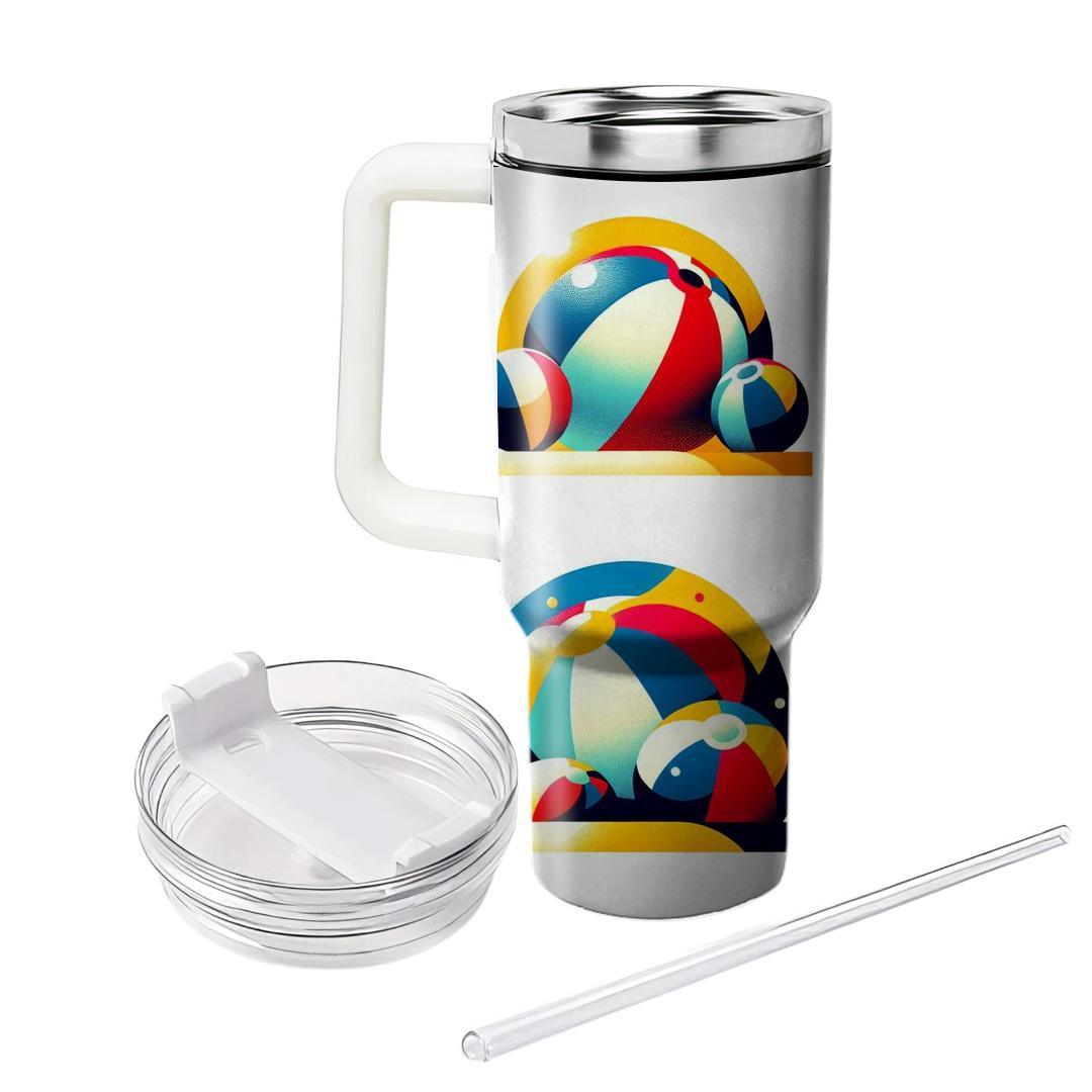 Lively Beach Balls  Tumblers With Lids