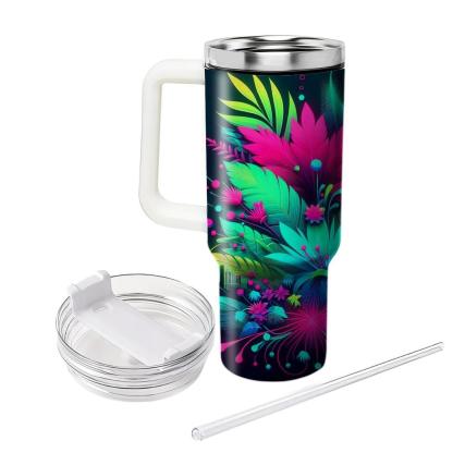 Electric 80s Jungle  Personalized Tumblers