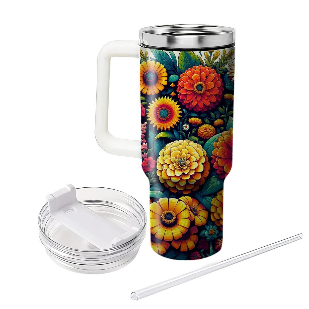 Summer Garden Floral  Unique Tumblers