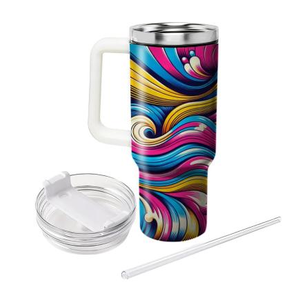 Electrifying Color Wave  Travel Tumblers