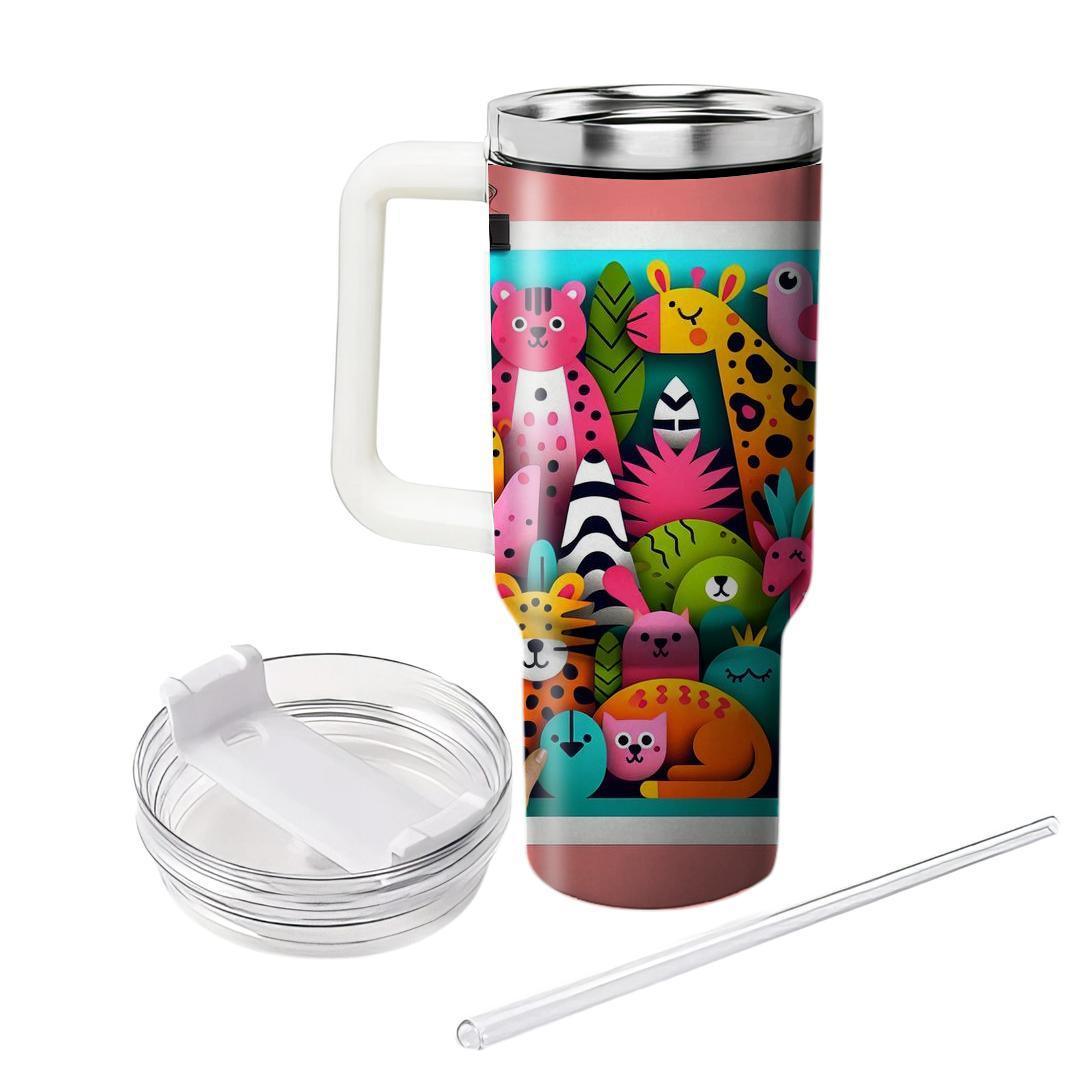 Quirky Animal Print  Travel Tumblers