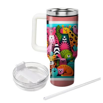 Quirky Animal Print  Travel Tumblers