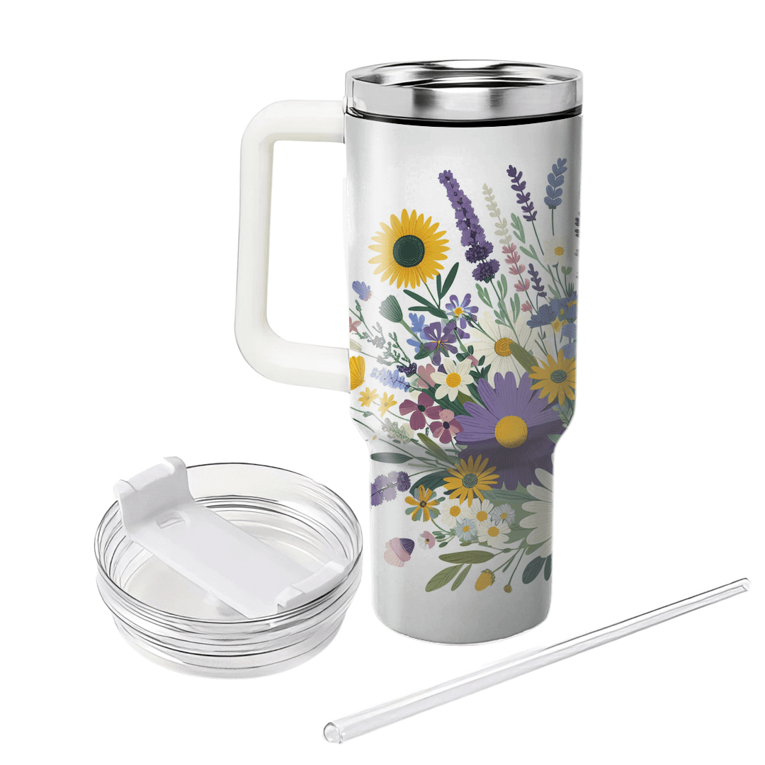 Whimsical Floral Dreams  Tumblers With Lids