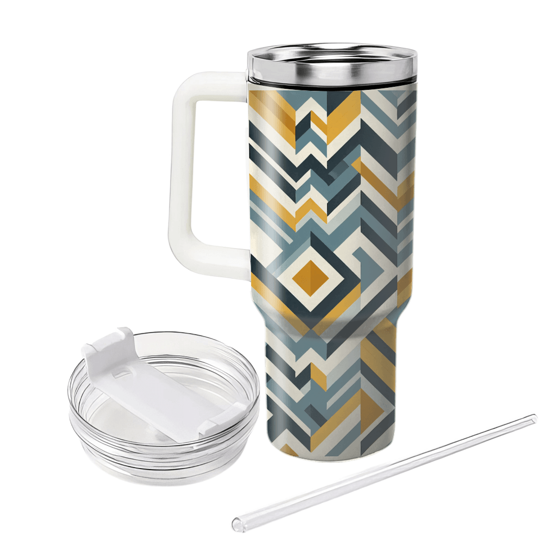 Modern Chevron Mosaic Custom Tumblers