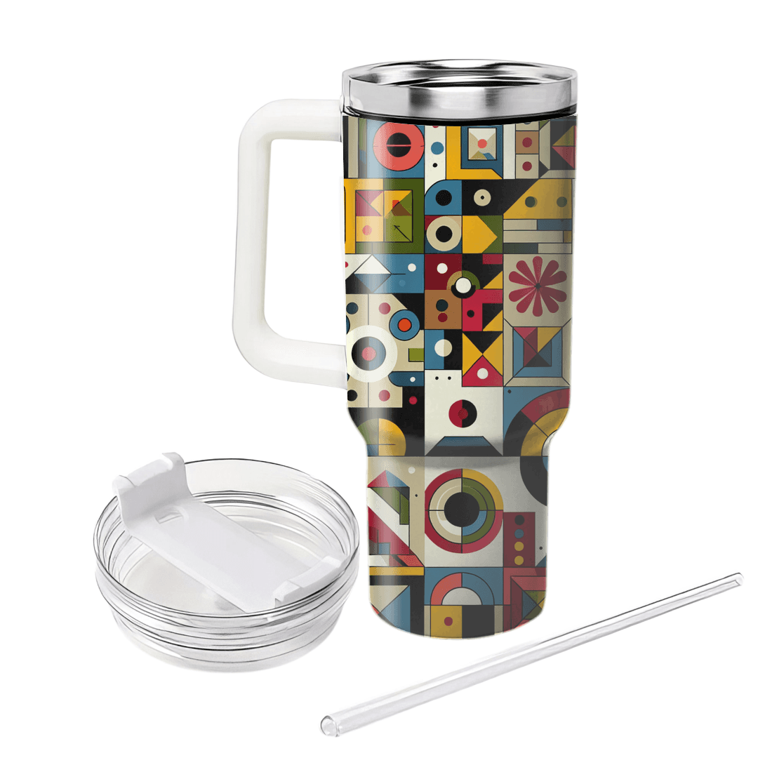 Artistic Color Block  Personalized Tumblers