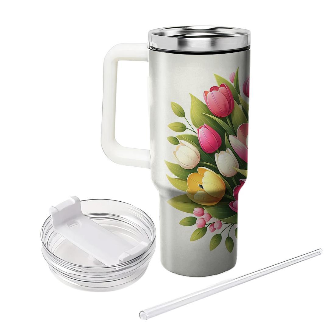 Exquisite Tulip Bouquet  Unique Tumblers