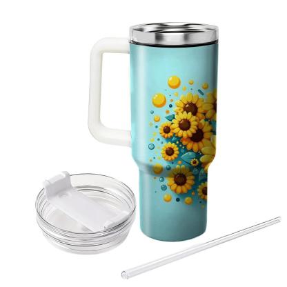 Charming Sunflower Burst  Insulated Tumblers